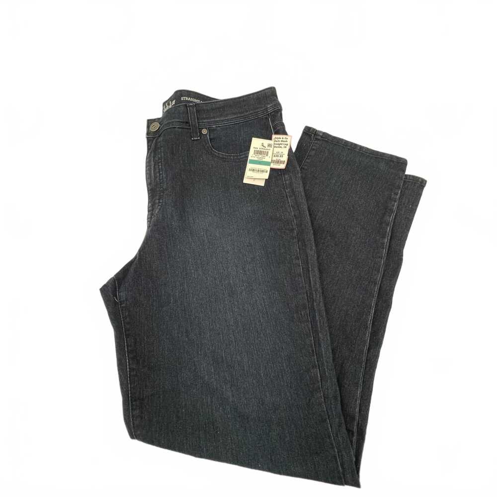 Style & Co. Blue Straight Leg Jeans | Women’s Plus 16 Regular